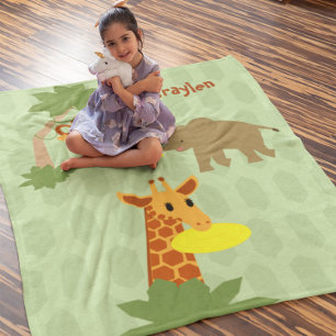 Frisbee Jungle Fleece Blanket