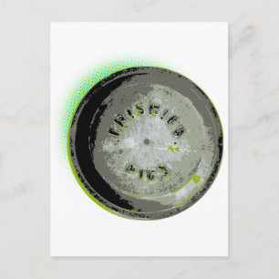 Frisbee Pie Tin Earth Colors Postkarte