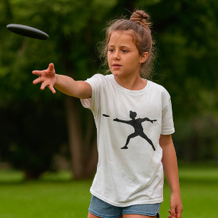 Frisbee Silhouette Girls T - Shirt