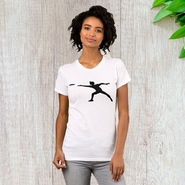 Frisbee Silhouette Womens T - Shirt (Von Creator hochgeladen)
