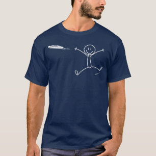 Frisbee Stickman Disc Golf Lustiger Ultimate Frisb T-Shirt