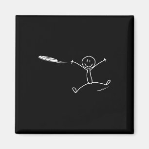 Frisbee Stickman Disc Golf Lustiges Ultimate Frisb Magnet