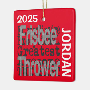 Frisbee Thrower Extraordinaire CUSTOM Keramikornament