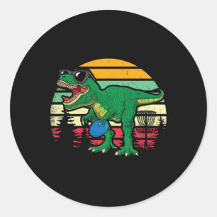 Frisbees Dino Cute T Rex Dinosaur Kinder Jungen Di Runder Aufkleber
