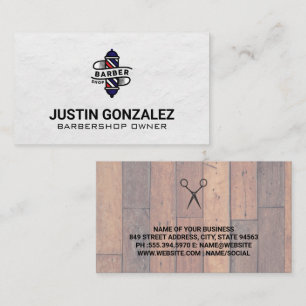 Frisberei Business Card Wood Square Visitenkarte