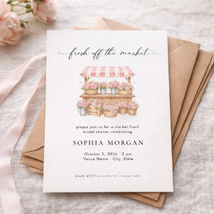Frisch auf dem Markt: Moderne Bridal Shower-Einlad Einladung