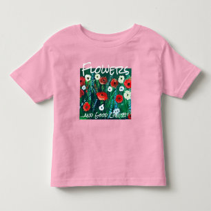Frisch aussehende Blume Akryllik für sie. Poppy Kleinkind T-shirt