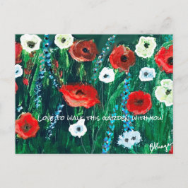 Frisch aussehendes Blume-Akrylon für sie Postkarte