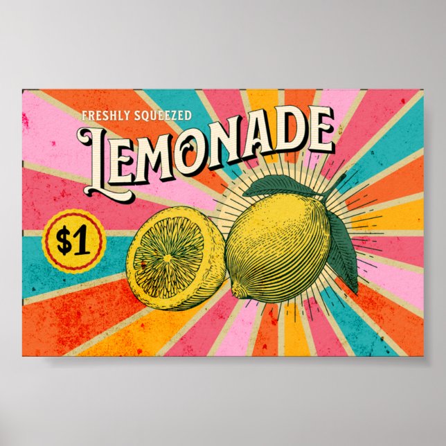 Frisch gepresste Limonade Poster (Vorne)
