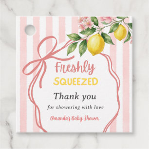 Frisch gepresste Limonade Schale Lemon Baby Shower Geschenkanhänger