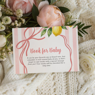 Frisch gepresstes Zitronenbuch für Baby Shower Spi Begleitkarte