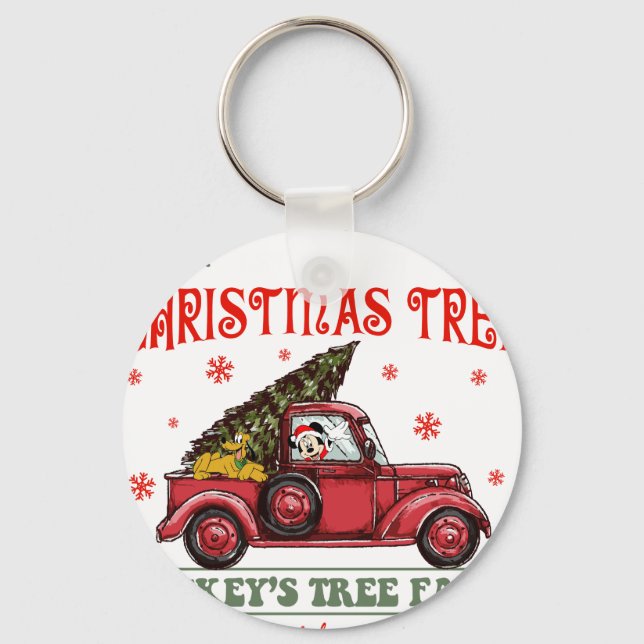 frisch geschmückter Weihnachtsbaum2 Schlüsselanhänger (Vorderseite)
