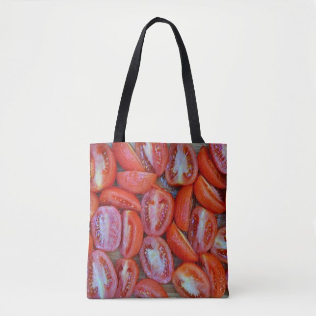 frisch geschnittene Tomaten (Vorderseite)