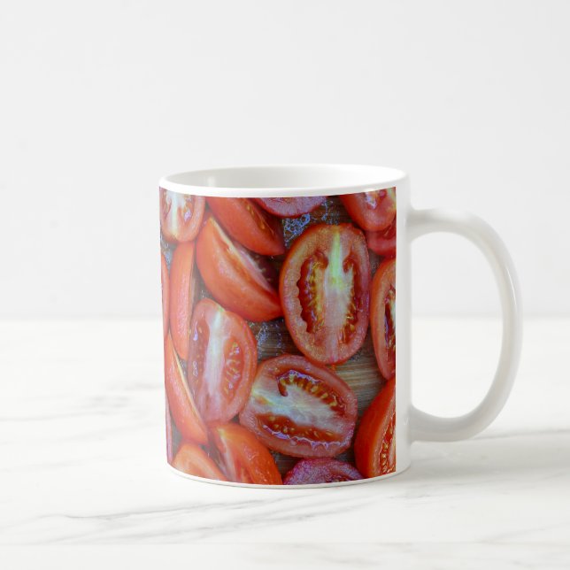 frisch geschnittene Tomaten Kaffeetasse (Rechts)