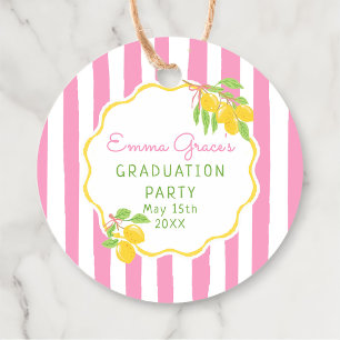 Frisch graduierte Lemon Grad Favor Tags Geschenkanhänger