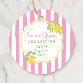 Frisch graduierte Lemon Grad Favor Tags Geschenkanhänger