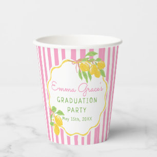 Frisch graduierte Zitronen-Abschluss-Papierbecher Pappbecher
