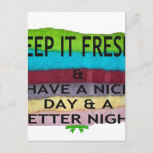 Frisch und sauber: Farbenbruch für einen Neubeginn Postkarte