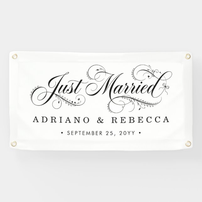 Frisch Vermählt Auto Banner (Horizontal)