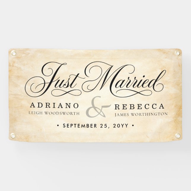 Frisch Vermählt Auto Banner (Horizontal)