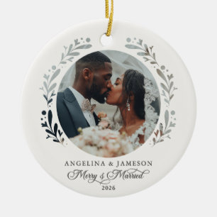 Frisch Vermählt & Glücklich: Neujahrs-Weihnachten Keramik Ornament