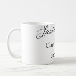 Frisch Vermählt Name des Paares Datum Jahr Hochzei Kaffeetasse