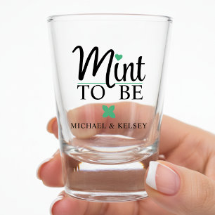 Frisch Vermähltes Paar Hochzeits-Brautparty Schnapsglas