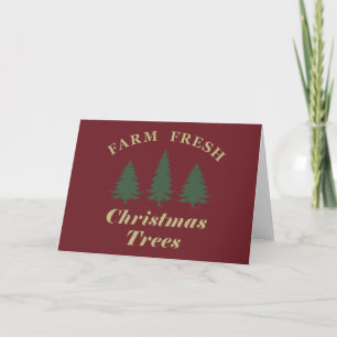 Frisch vom Bauernhof Weihnachts-Kiefern Karte