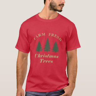 Frisch vom Bauernhof Weihnachts-Kiefern T-Shirt