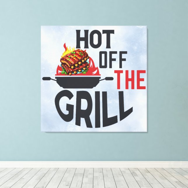Frisch vom Grill Leinwanddruck (Insitu (Holzboden))