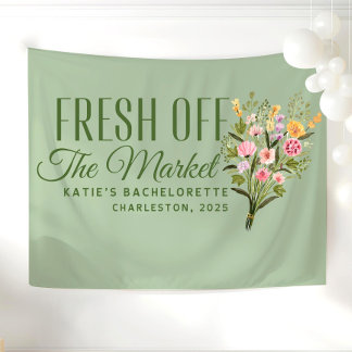 Frisch vom Markt Banner Maßgeschneidert Sie ist fr Wandteppich