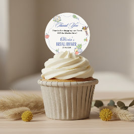 Frisch vom Markt Brautdusche Whimsical Gezeichnet Runder Aufkleber