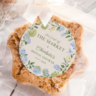 Frisch vom Markt Brautparty-Aufkleber Runder Aufkleber