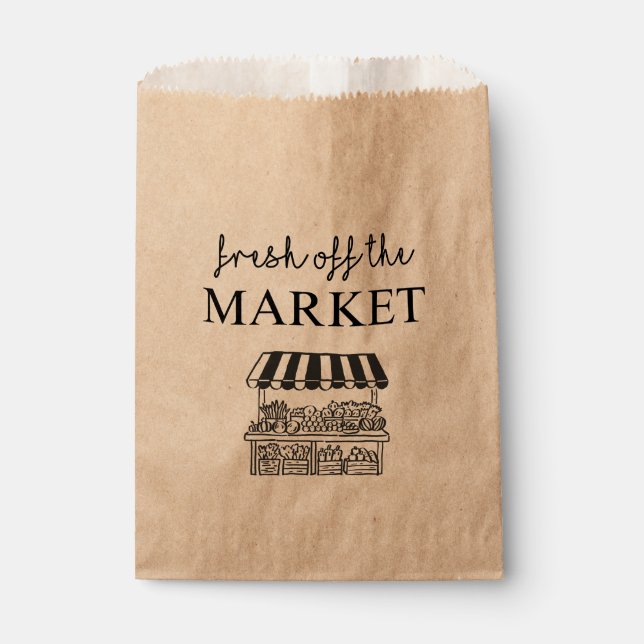 Frisch vom Markt Brautparty Geschenktüten Geschenktütchen (Vorderseite)