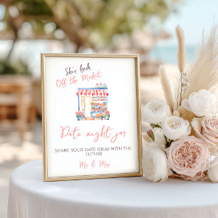Frisch vom Markt Florale Bridal Shower Date Night Poster