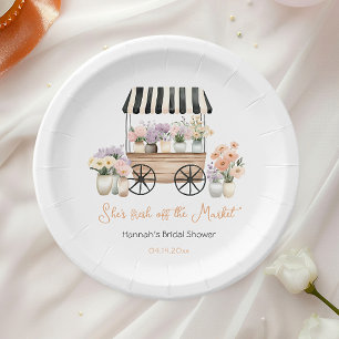 Frisch vom Markt Florale Hochzeitsdusche Pappteller