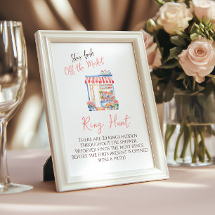Frisch vom Markt Florales Brautdusche-Jagdspiel Poster