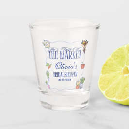 Frisch vom Markt Hochzeitsdusche Willkommen bei Schnapsglas