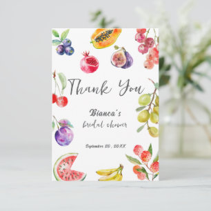 Frisch vom Markt Obst Junggesellinnenabschied Will Dankeskarte