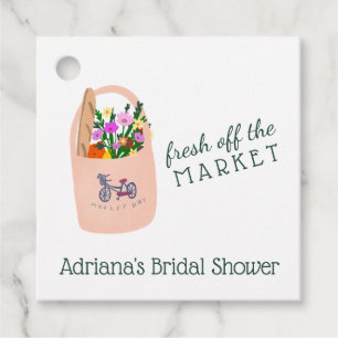 FRISCH VOM MARKT Süße individuelle Bridal Shower Geschenkanhänger