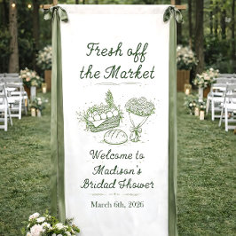 Frisch vom Markt Themen-Schild, Brautparty-Banner Banner