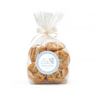 Frisch vom Markt - Whimsical Blaue Babyparty zur H Runder Aufkleber