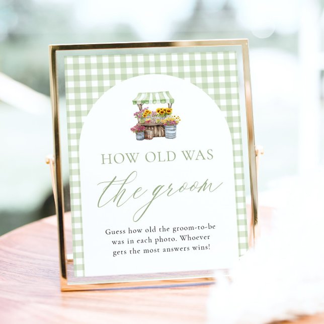 Frisch vom Markt, wie alt war das Gräuel-Zeichen Poster (Fresh Off The Market How Old Was The Groom Sign)