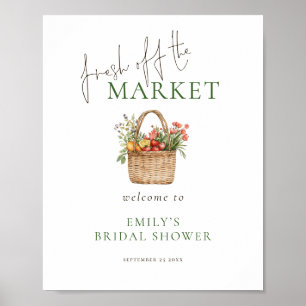 Frisch vom Markt Willkommen zur Bridal Shower Poster