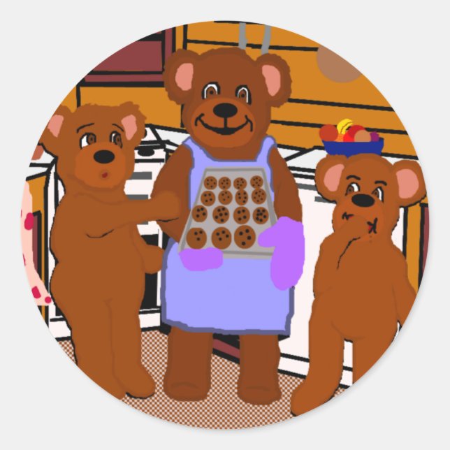 Frisch von den Ofen-Aufklebern Runder Aufkleber (Vorderseite)