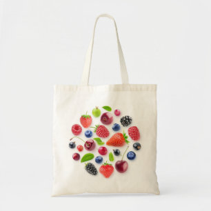 Frischbeeren im Kreis Tragetasche