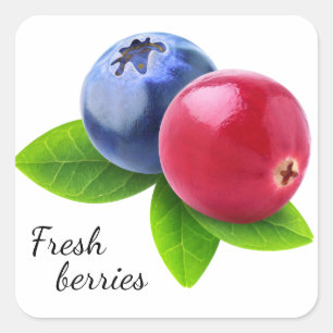 Frischbeeren Quadratischer Aufkleber