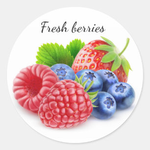 Frischbeeren Runder Aufkleber