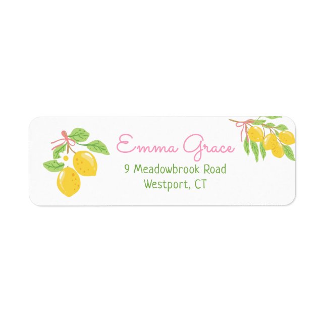 Frische Absolventen-Limonetten-Labels (Vorne)