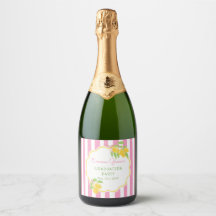 Frische Absolventen-Zitronen-Rosa-Streifen-Abschlu